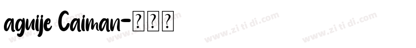 aguije Caiman字体转换